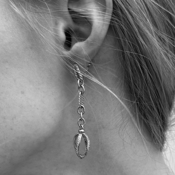 DAVID YURMAN Rare 18K Diamond Lantana Figaro Chain Earrings 💎💎💎 - Picture 2 of 13